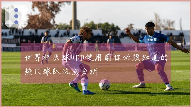 世界杯买球app使用前你必须知道的热门球队坑点分析